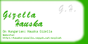 gizella hauska business card